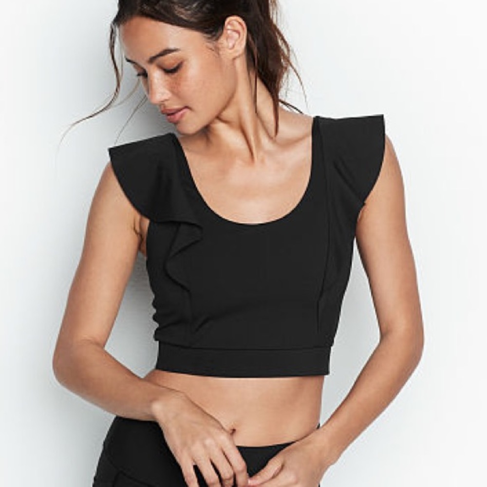 VS victoria sport ruffle crop top